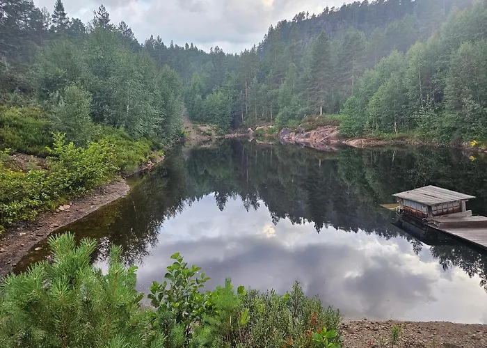 Secluded Forest Cabin With Panoramic Views - Hiking And Nature Feriehus Mjåvatn